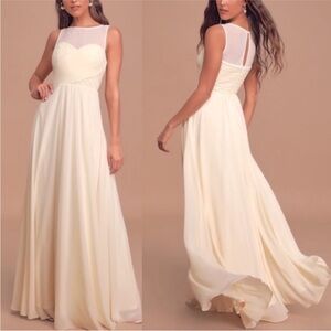 Lulus Cream Maxi Dress